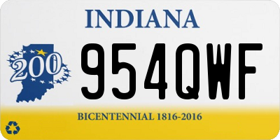 IN license plate 954QWF