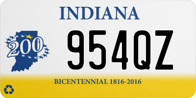 IN license plate 954QZ