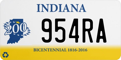 IN license plate 954RA