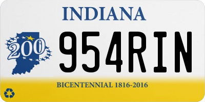 IN license plate 954RIN
