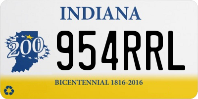 IN license plate 954RRL