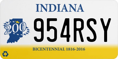 IN license plate 954RSY