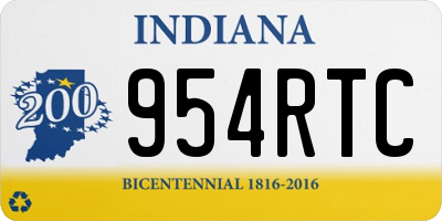IN license plate 954RTC