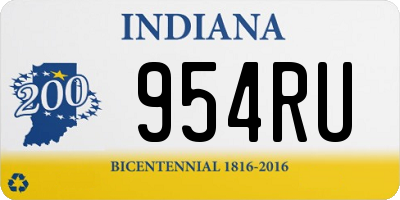 IN license plate 954RU