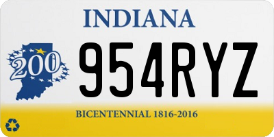 IN license plate 954RYZ