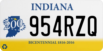 IN license plate 954RZQ