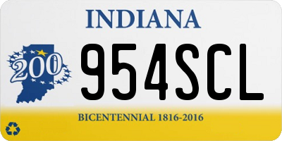 IN license plate 954SCL