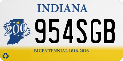 IN license plate 954SGB