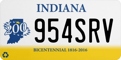 IN license plate 954SRV