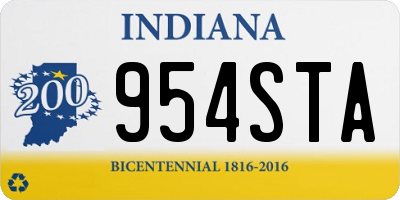 IN license plate 954STA