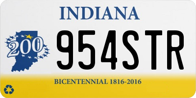 IN license plate 954STR
