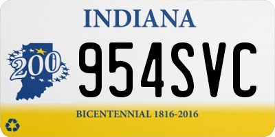 IN license plate 954SVC