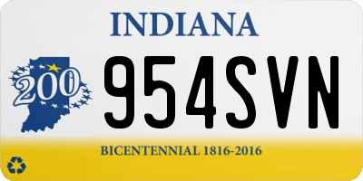 IN license plate 954SVN