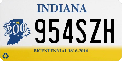 IN license plate 954SZH