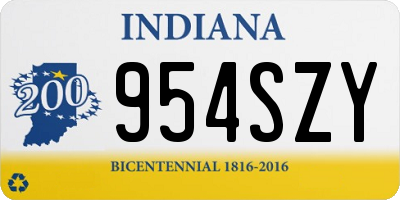 IN license plate 954SZY