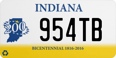IN license plate 954TB