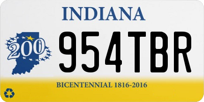 IN license plate 954TBR