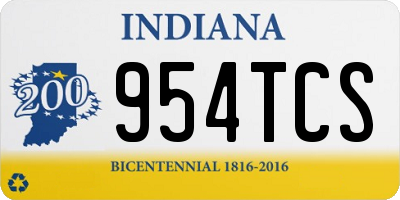 IN license plate 954TCS