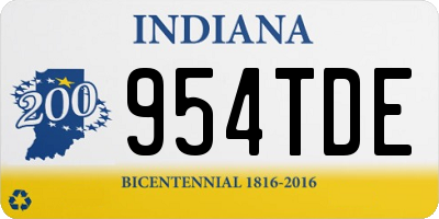 IN license plate 954TDE