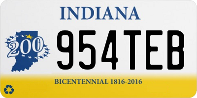 IN license plate 954TEB