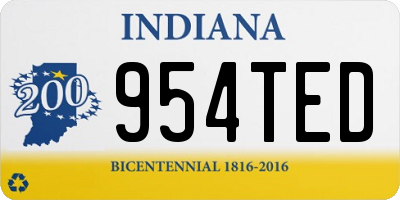 IN license plate 954TED