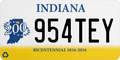 IN license plate 954TEY