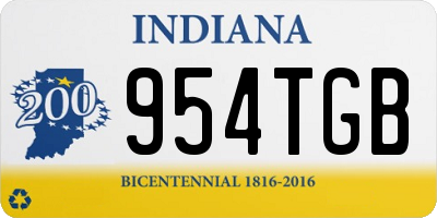 IN license plate 954TGB