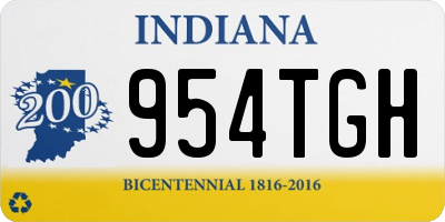 IN license plate 954TGH