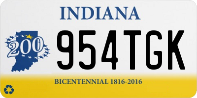 IN license plate 954TGK