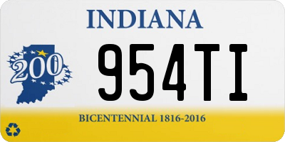 IN license plate 954TI