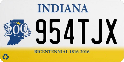 IN license plate 954TJX