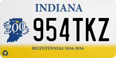 IN license plate 954TKZ