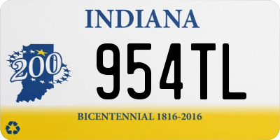 IN license plate 954TL