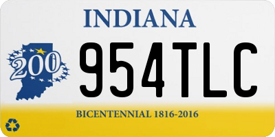 IN license plate 954TLC
