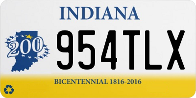 IN license plate 954TLX