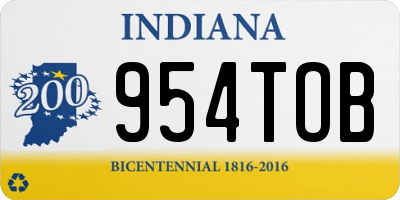 IN license plate 954TOB