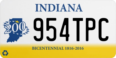 IN license plate 954TPC
