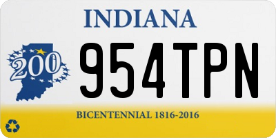 IN license plate 954TPN