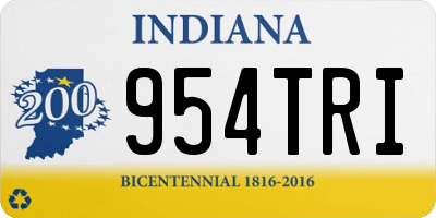 IN license plate 954TRI