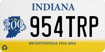 IN license plate 954TRP