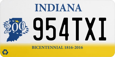 IN license plate 954TXI