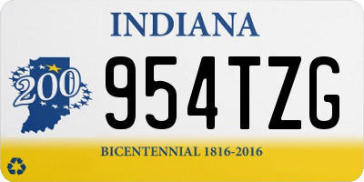 IN license plate 954TZG