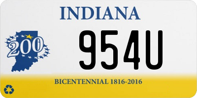 IN license plate 954U