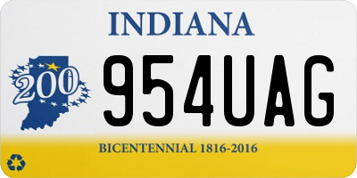 IN license plate 954UAG