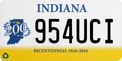 IN license plate 954UCI
