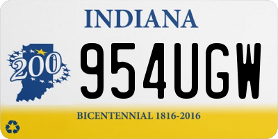 IN license plate 954UGW