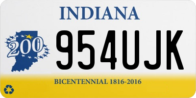 IN license plate 954UJK
