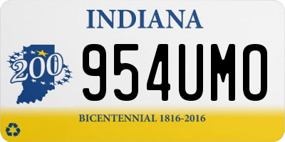IN license plate 954UMO