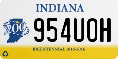 IN license plate 954UOH
