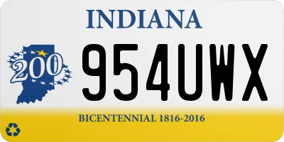 IN license plate 954UWX